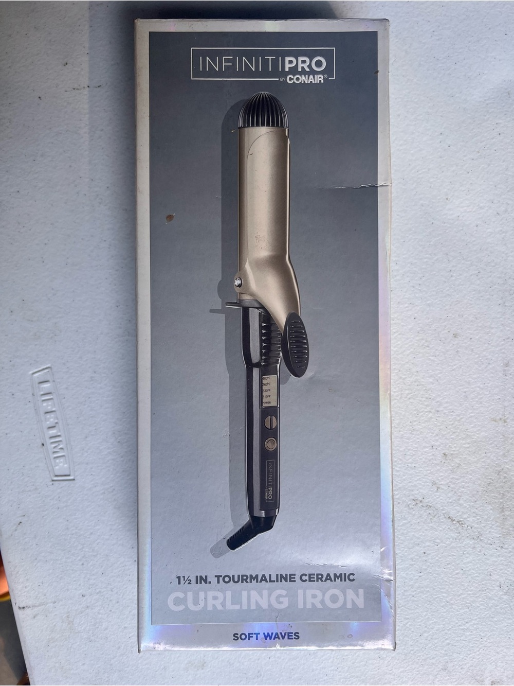 InfinitiPro by Conair 1½" Tourmaline Ceramic Curling Iron – Gold/Black